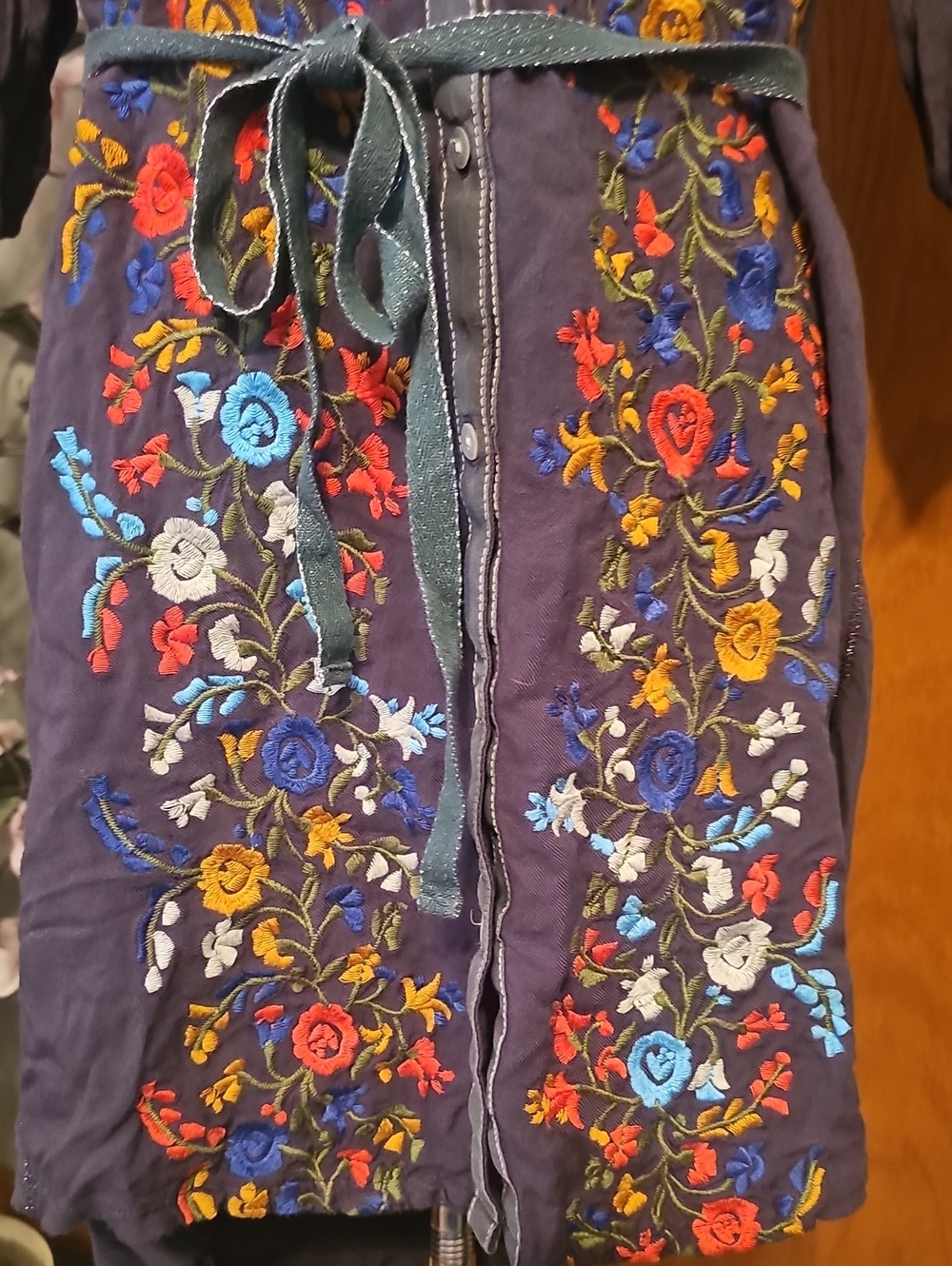 Anthropologie Tiny Embroidered Floral Dress - Picture 5 of 9